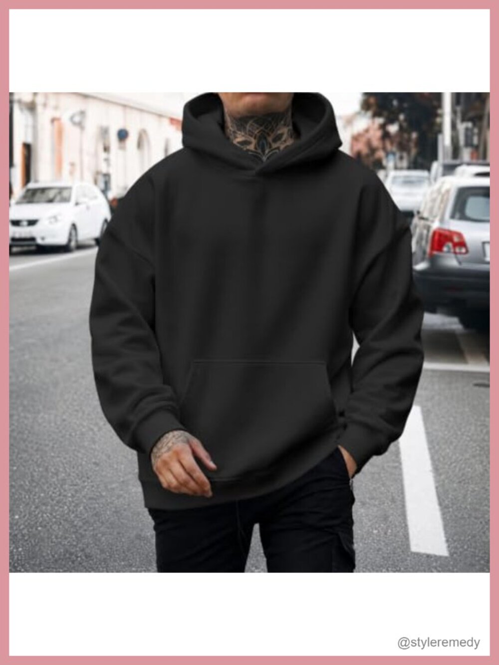 Mens Graphic Hoodie Angel Wings Back Print Streetwear Vintage Pullover Y2K - Picture 3 of 6